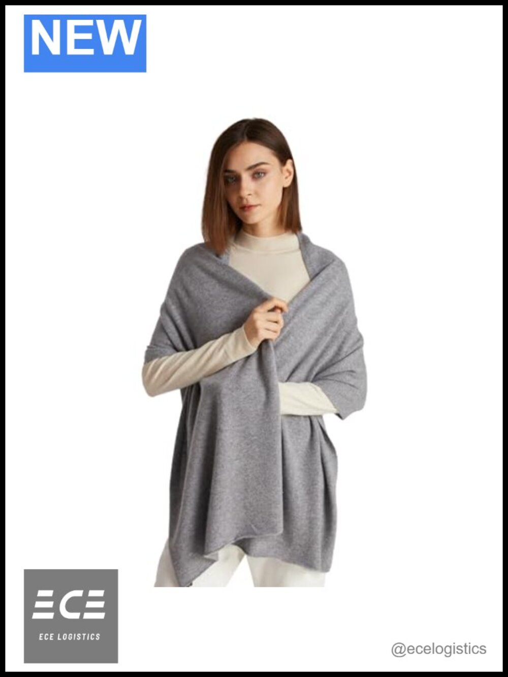 100% Cashmere Knit Shawl Wrap Extra Large Soft Warm Winter Scarf